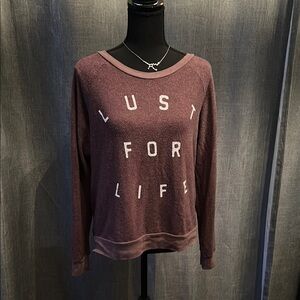 Sol Angeles Purple Relaxed Long Sleeve Sweatshirt